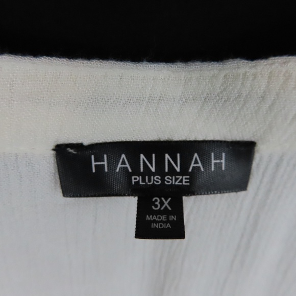 Hannah Plus Size Viscose Machine Embroidery Tunic Shirt Sz. 3X - Picture 11 of 12